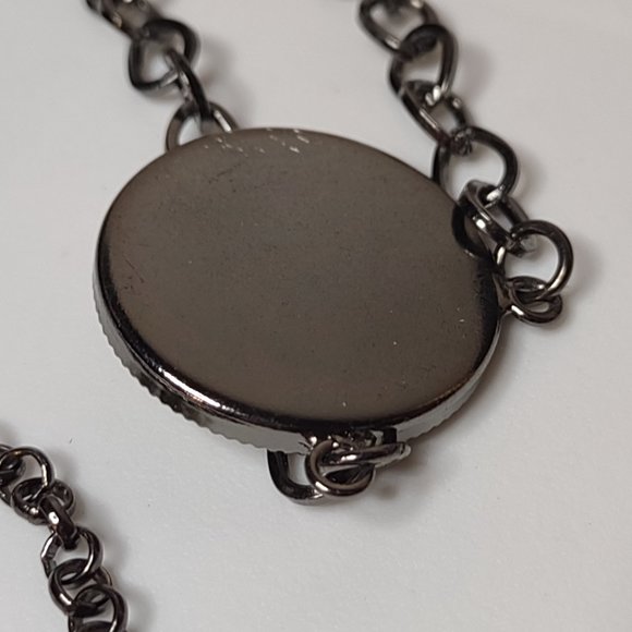 Round Black Pendant Necklace 20.5 Inches Long - Picture 6 of 8